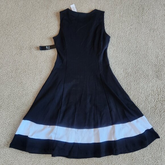 NWT 100% Cotton Jersey Dress with Pockets BLACK - Picture 4 of 5